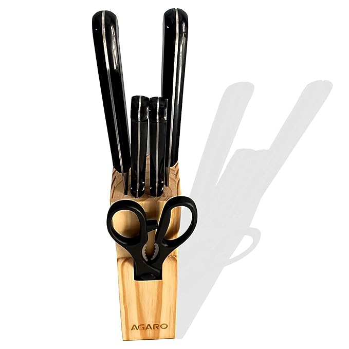 AGARO Galaxy 6 Pcs Kitchen Knife Set with Wooden Case