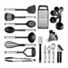 AGARO Galaxy 24 Pcs Kitchen Utensils Set, Nylon and Stainless Steel, Heat Resistant