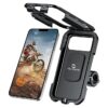 YELLOWFIN Fully Waterproof Handlebar Mobile Phone Mount Holder with 360? Rotation for Motorcycle