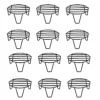 TrustBasket Eclips Plant Stands Black (Set of 12)