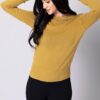Mustard Yellow Embellished Neck Sweater
