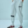 Men’s White NASA Badge Printed Super Loose Fit Joggers
