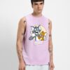 Men’s Purple Certified Troublemakers Graphic Printed Oversized Vest