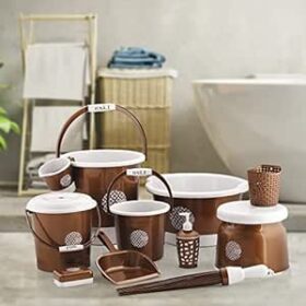 Nabhya 11 Pc Set Bathroom Accessories Set Heavy Plastic Bath Set