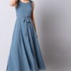 Grey Embellished Side Maxi Dress