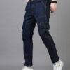 Men’s Stone Blue Slim Fit Cargo Jeans