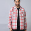 Men’s Pastel Pink & White Checked Shirt