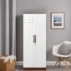 Jaguar 2 Door Wardrobe In White Colour With Locker