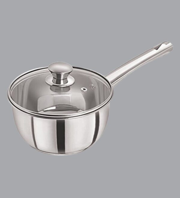 Silver 2.2 Ltrs Induction Base Stainless Steel with Glass Lid - Image 2