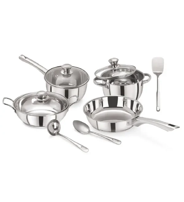 Stainless Steel Cookware Set With Glass Lid - Image 2