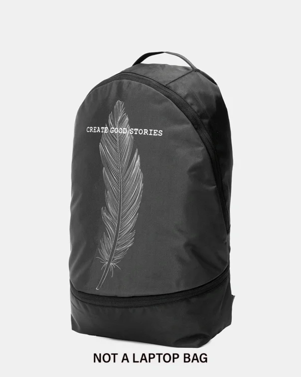 Unisex Black Printed Small Backpack - Image 3