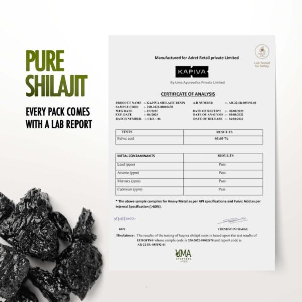 Kapiva Original Himalayan Shilajit/Shilajeet Resin 40g |Super Saver Pack| 250mg/Serving | For Energy, Endurance & Vitality | 160 Servings | 100% Ayurvedic - Image 3