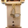 morel BUTTERFLY SHAPE PENDANT DECORATIVE RING LOOP 24 MM WATCH CHARM JEWELER ACCESSORIES FOR SMART WATCH SILICONE BAND STRAP SKIN FRIENDLY BRASS ALLOY IDEAL BEST GIFT FOR YOUR LOVE ONE