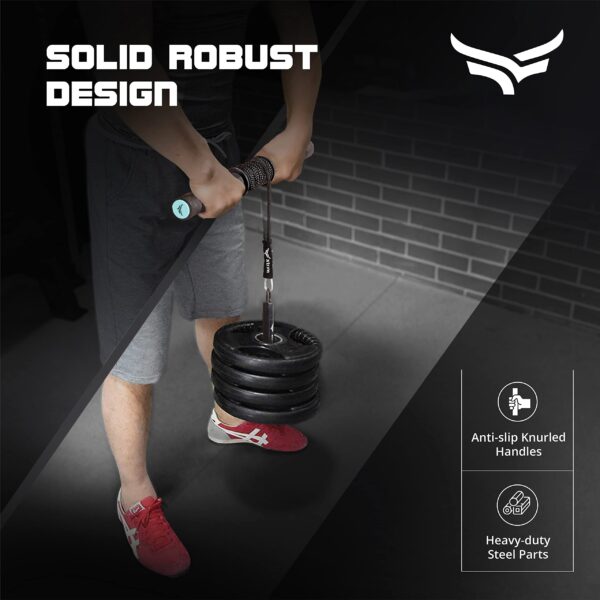 XTRIM Forearm Blaster – Arm Twister (Supports 100 Kg) with Anti-Slip Knurled Handles, Rope and Loading Pin for Hand Exercise, Muscle Strengthening, Arm Training - Image 7