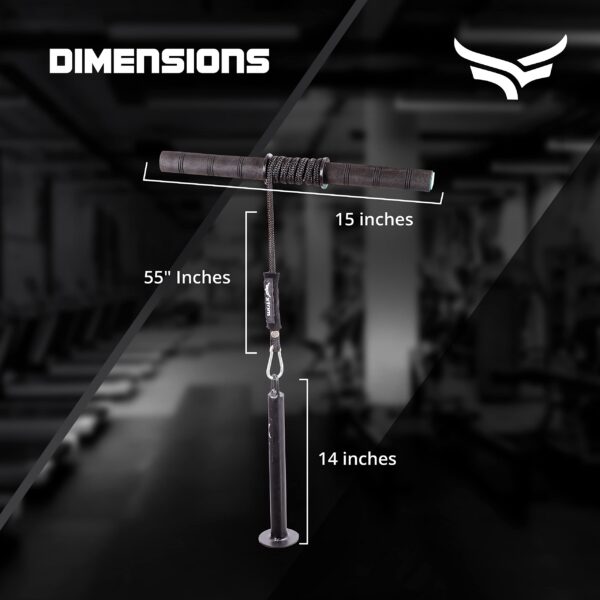 XTRIM Forearm Blaster – Arm Twister (Supports 100 Kg) with Anti-Slip Knurled Handles, Rope and Loading Pin for Hand Exercise, Muscle Strengthening, Arm Training - Image 4