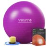 Vruta Gym Ball & Exercise Ball for Fitness, Stability, Gym, Balance Ball & Yoga Ball, Balance Stability Training, Birthing Ball for Pregnancy Ball with Foot Pump (65 CM)